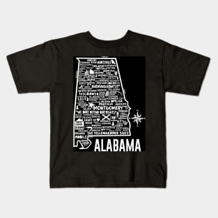 Alabama Map Kids T-Shirt